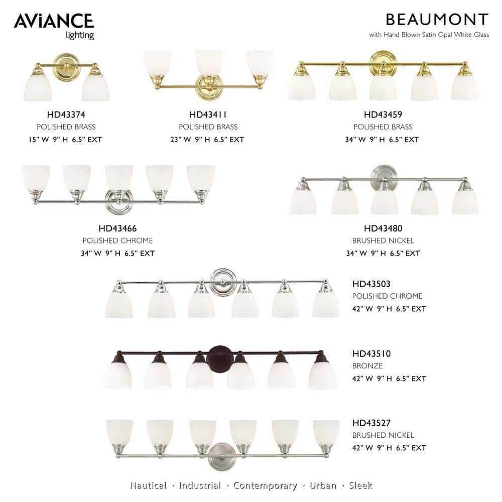 Livex Lighting Somerville 3 - Light Vanity in  Polished Brass