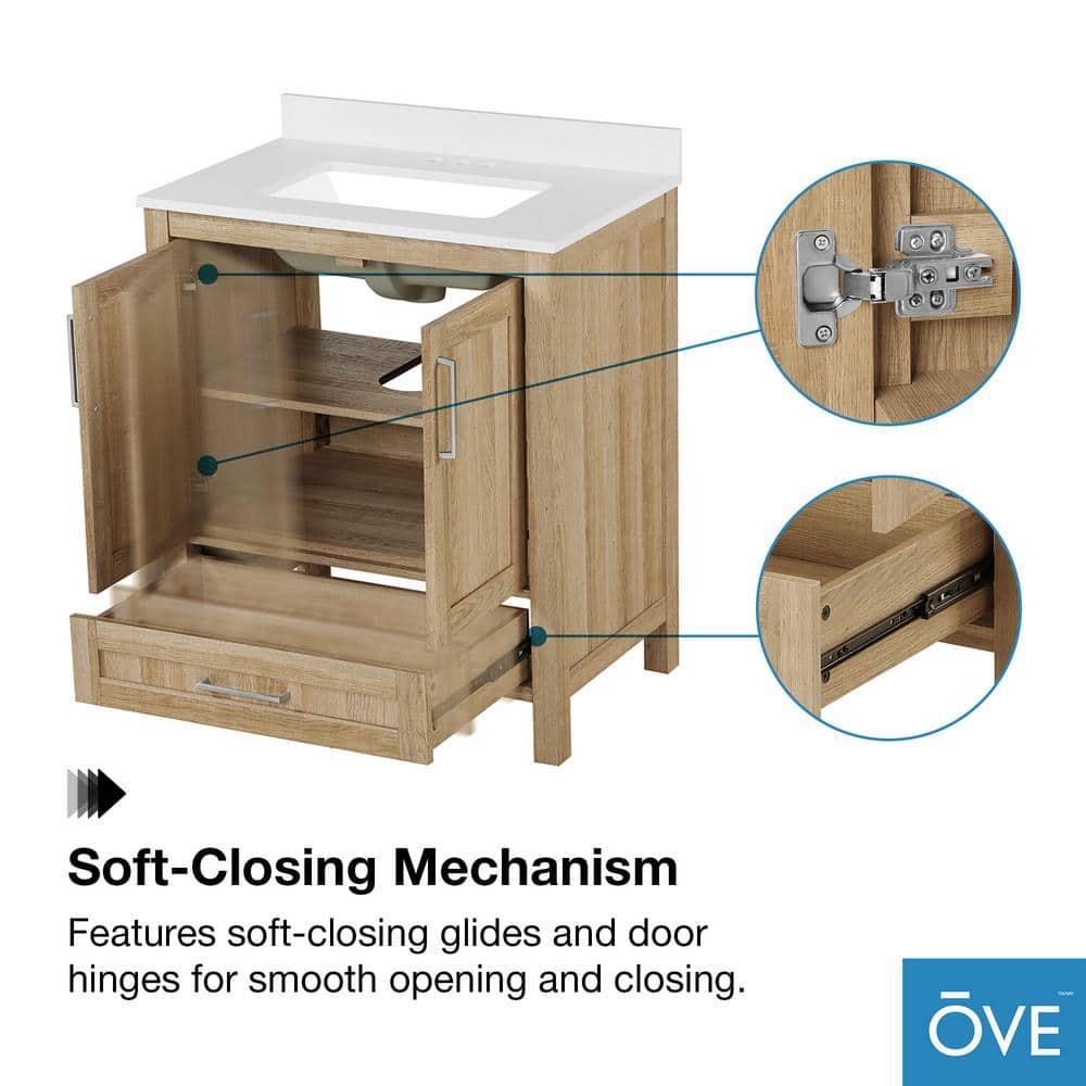 OVE Decors Kansas 30" Single Bathroom Vanity, in White Oak Finish & Reviews | Wayfair