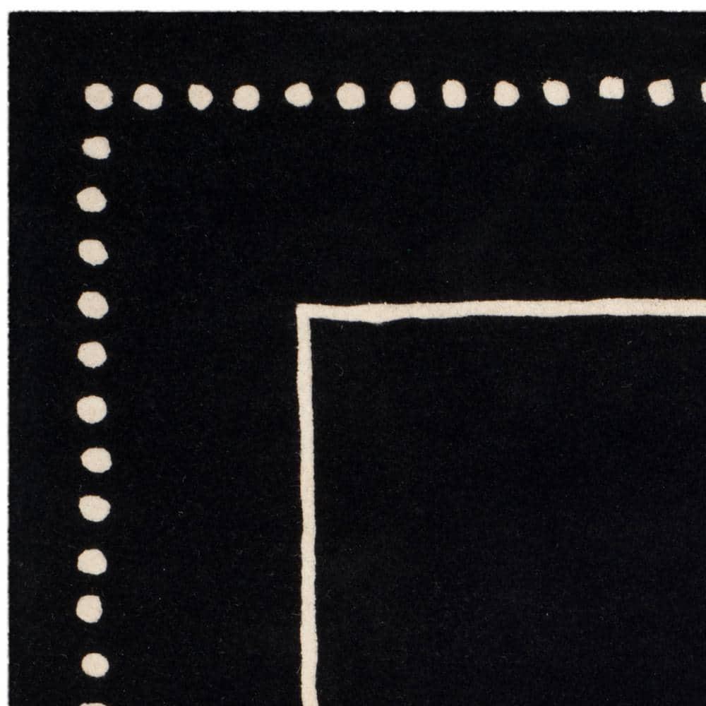 Bella BEL151 Hand Tufted Area Rug - Black/Ivory - 8'x10' - Safavieh.