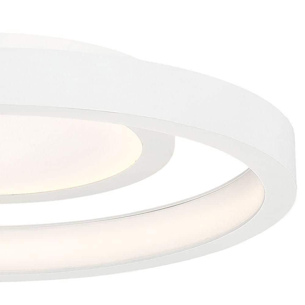 George Kovacs Knock Out 14" Wide White LED Modern Ceiling Light