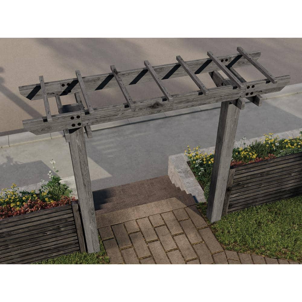 Vita 72" x 90" Wildwood 2 Post Cedar Arbor, Charcoal, VA68896