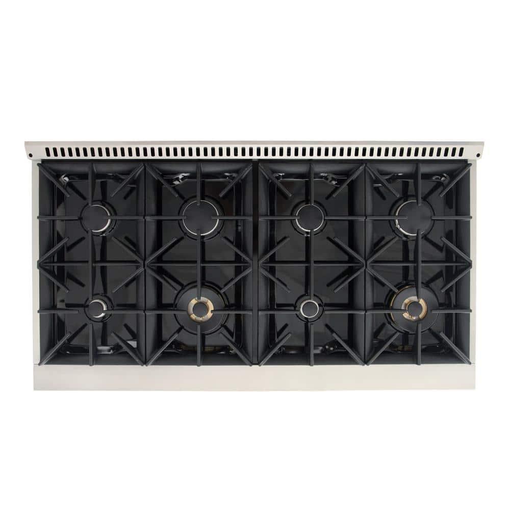 48 in. 6.7 cu. ft. Dual Fuel Range for Natural Gas in Black