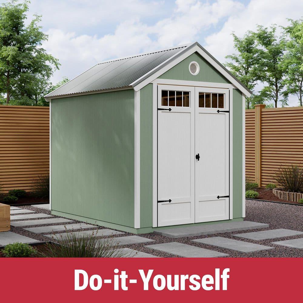 Handy Home Garden 6 ft. W x 8 ft. D Wood Storage Shed with Floor