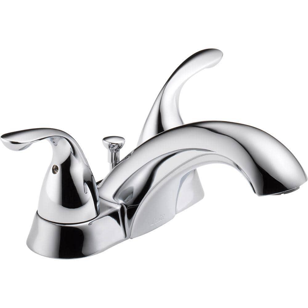 Classic Centerset Bathroom Faucet with Drain Assembly and Diamond Seal Technology