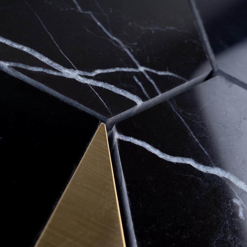 Natural Bianco 3" x 3" Marble Honeycomb Mosaic Wall Tile