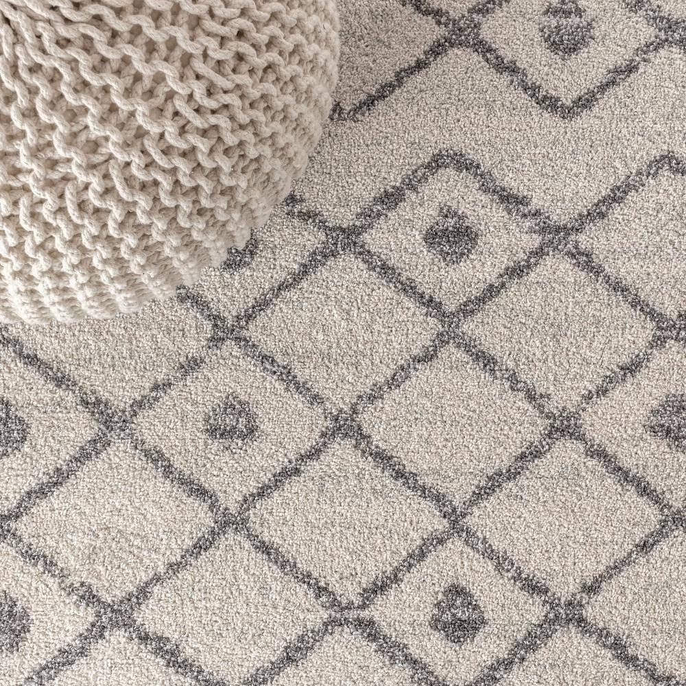 4'x6' Aksil Moroccan Beni Souk Area Rug, Cream/Gray - JONATHAN Y
