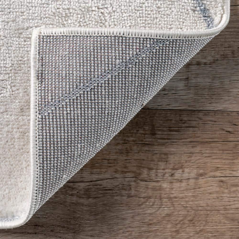 Nuloom Veronica Geometric 5x8 Indoor Area Rug for Living Room Bedroom Dining Room Kitchen, Blue/Ivory