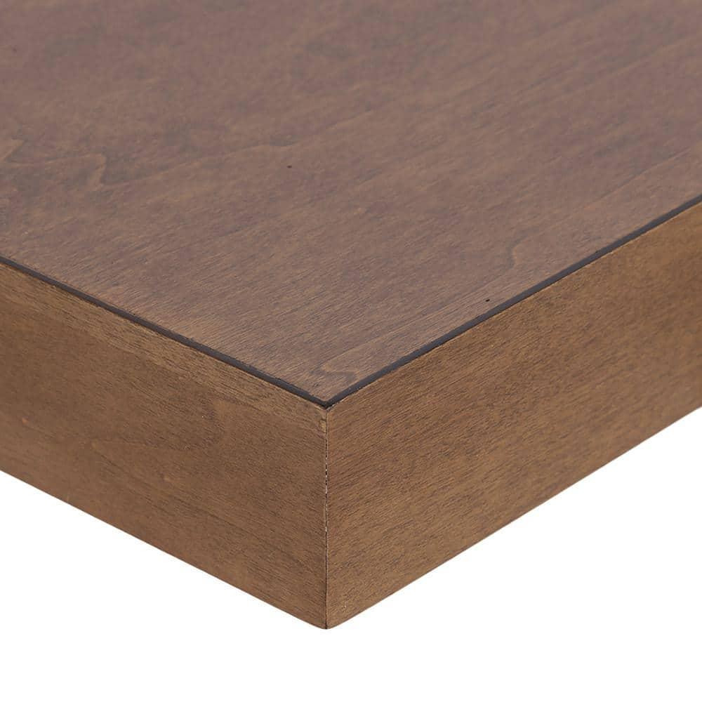 Kate & Laurel All Things Decor (Set of 3) 12" Havlock Wood Floating Shelves Rustic Brown