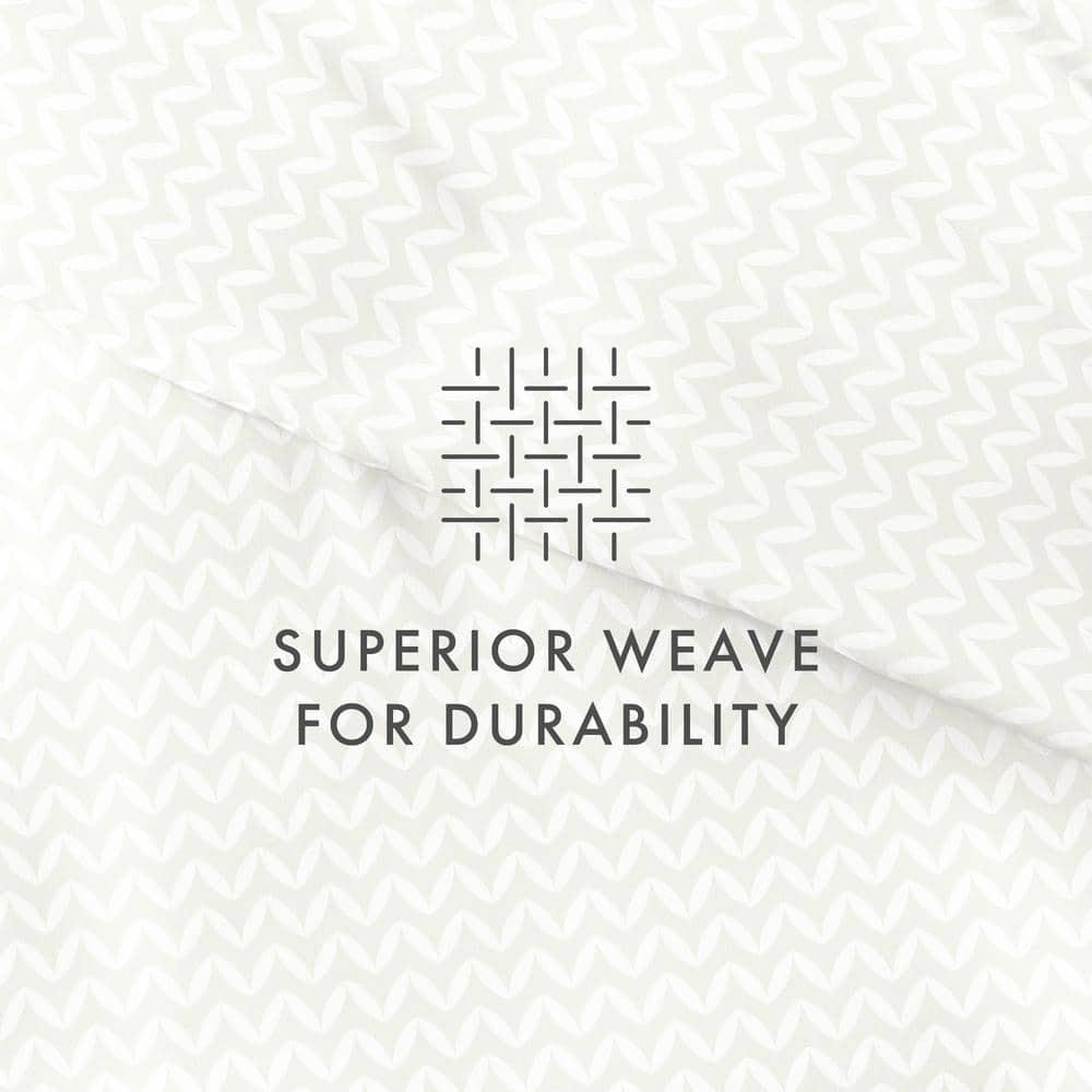 Simply Soft™ Puffed Chevron Pattern Duvet Cover Set