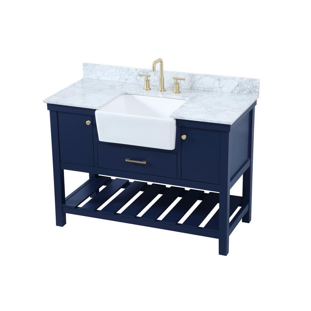 Pelaghia 48'' Single Bathroom Vanity with Marble Top