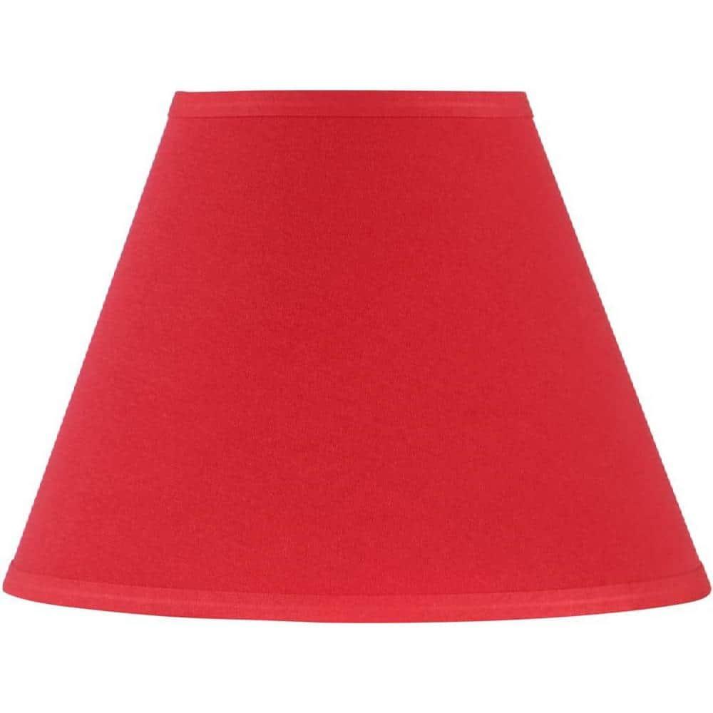 Aspen Creative 32639 Transitional Empire Shape Spider Construction Lamp Shade, Red, 6" Top x 12" Bottom x 9" Slant Height