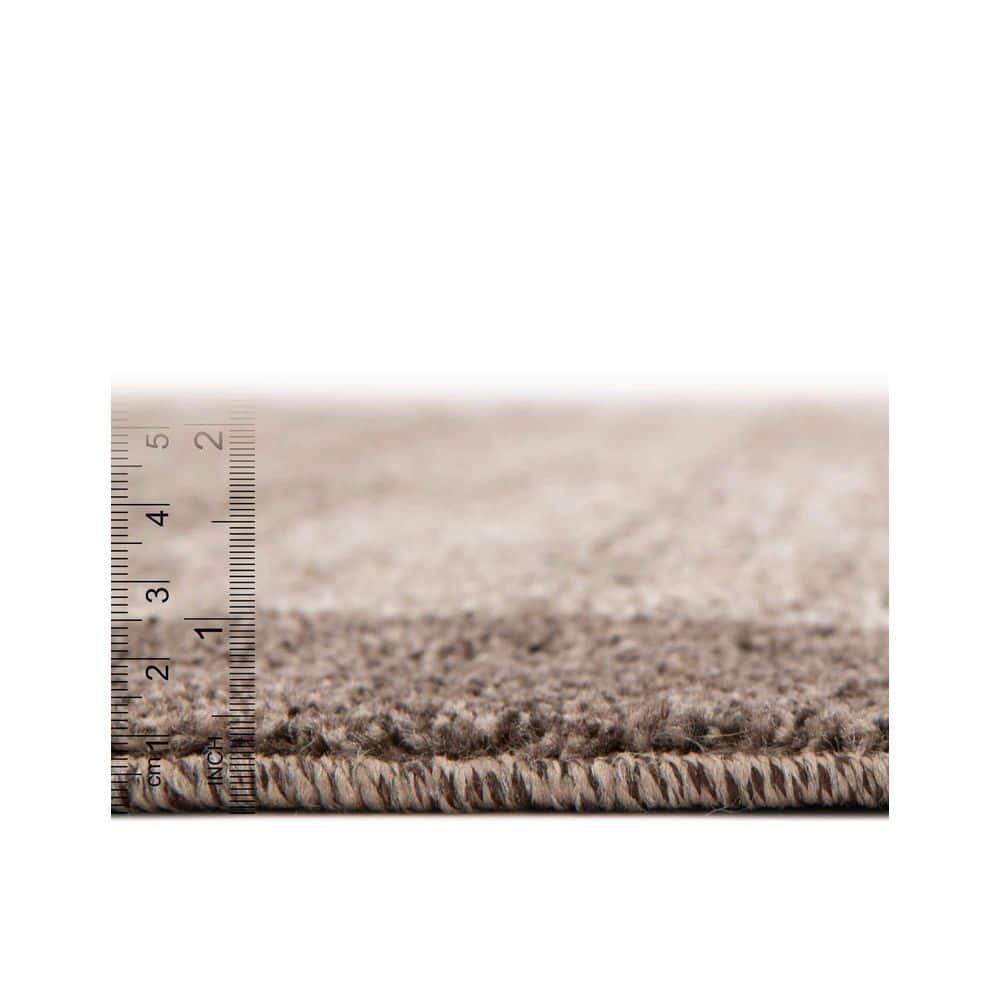 Unique Loom Del Mar Collection Area Rug - Sarah (9' x 12' Rectangle Dark Beige/Brown)