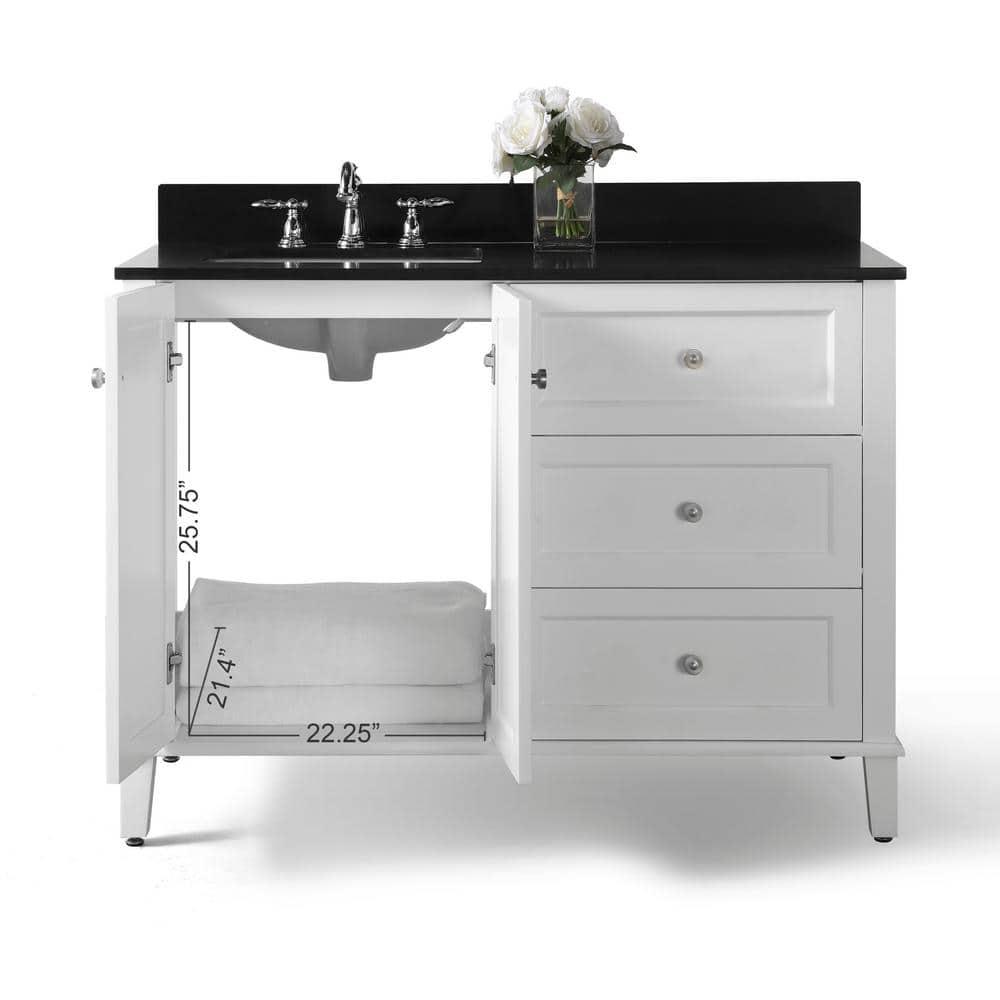 Hannah 48'' Single Bathroom Vanity with Quartz Top
