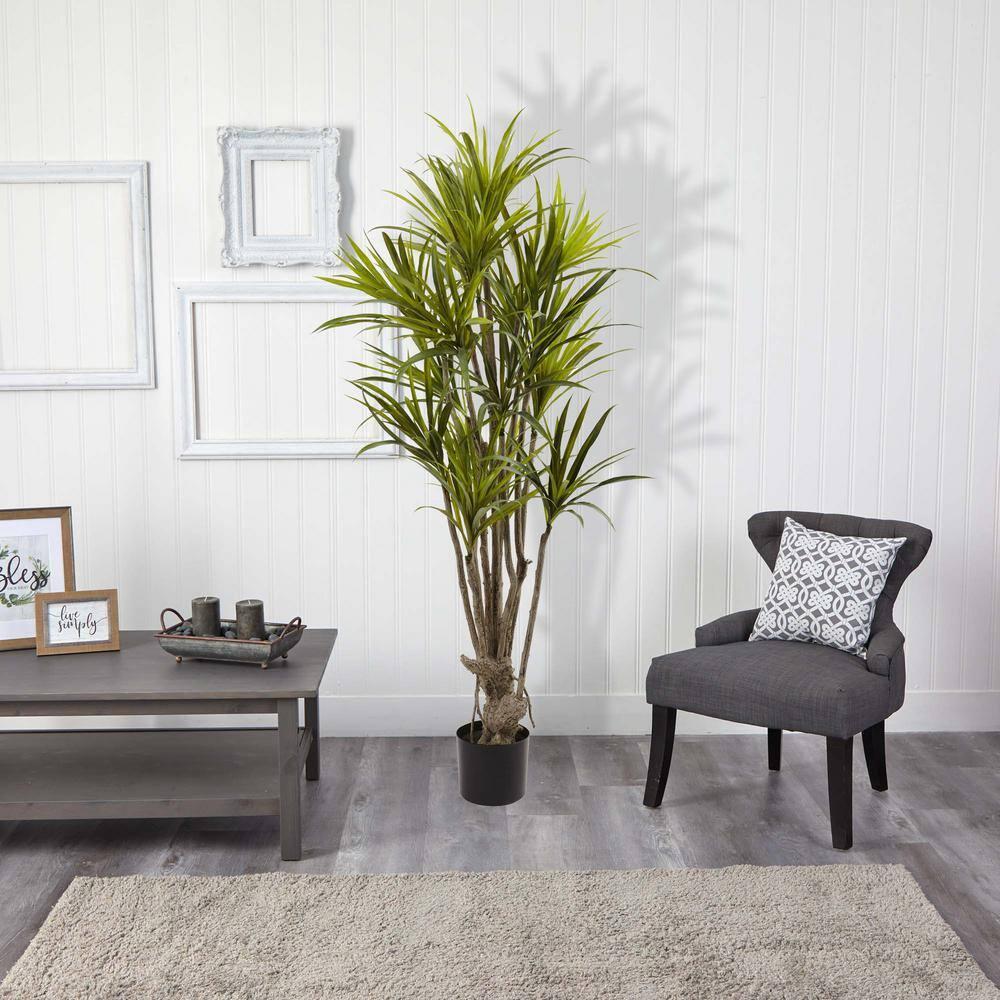 Nearly Natural, Dracaena Silk Tree - (5"): Lush Foliage, Indoor Decor, No Maintenance Required