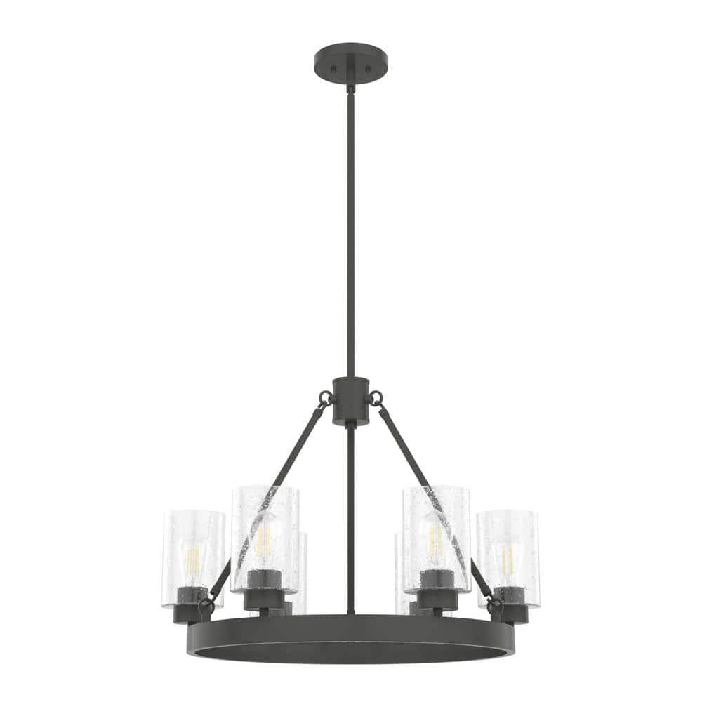 Hartland 6 - Light Unique / Statement Wagon Wheel Chandelier