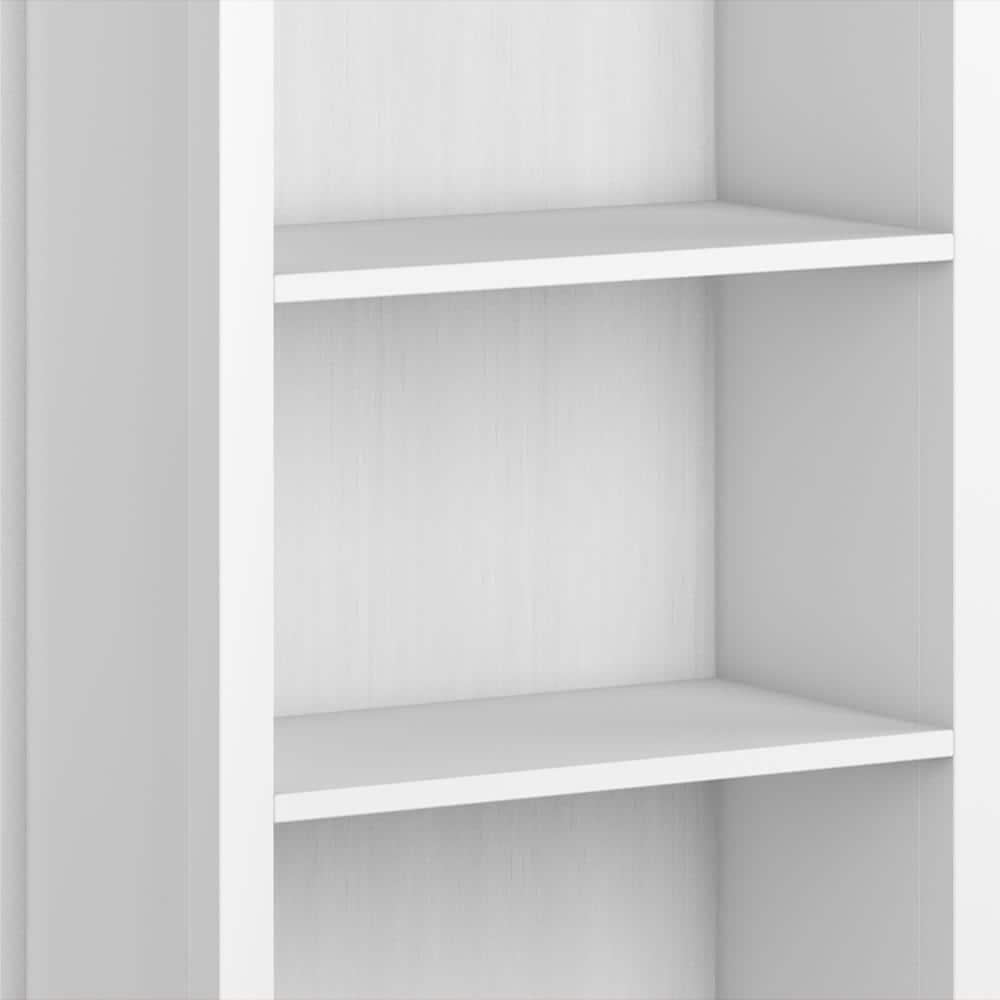 Simpli Home Artisan SOLID WOOD 72 inch x 26 inch Contemporary 5 Shelf Bookcase in White