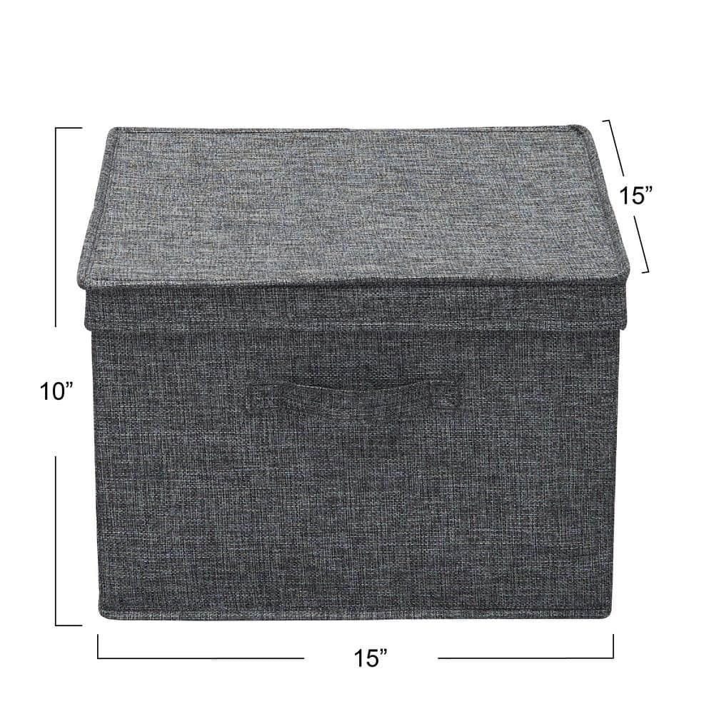 Household Essentials Household Essentials Wide Storage Box Fabric Bin (Set of 2)