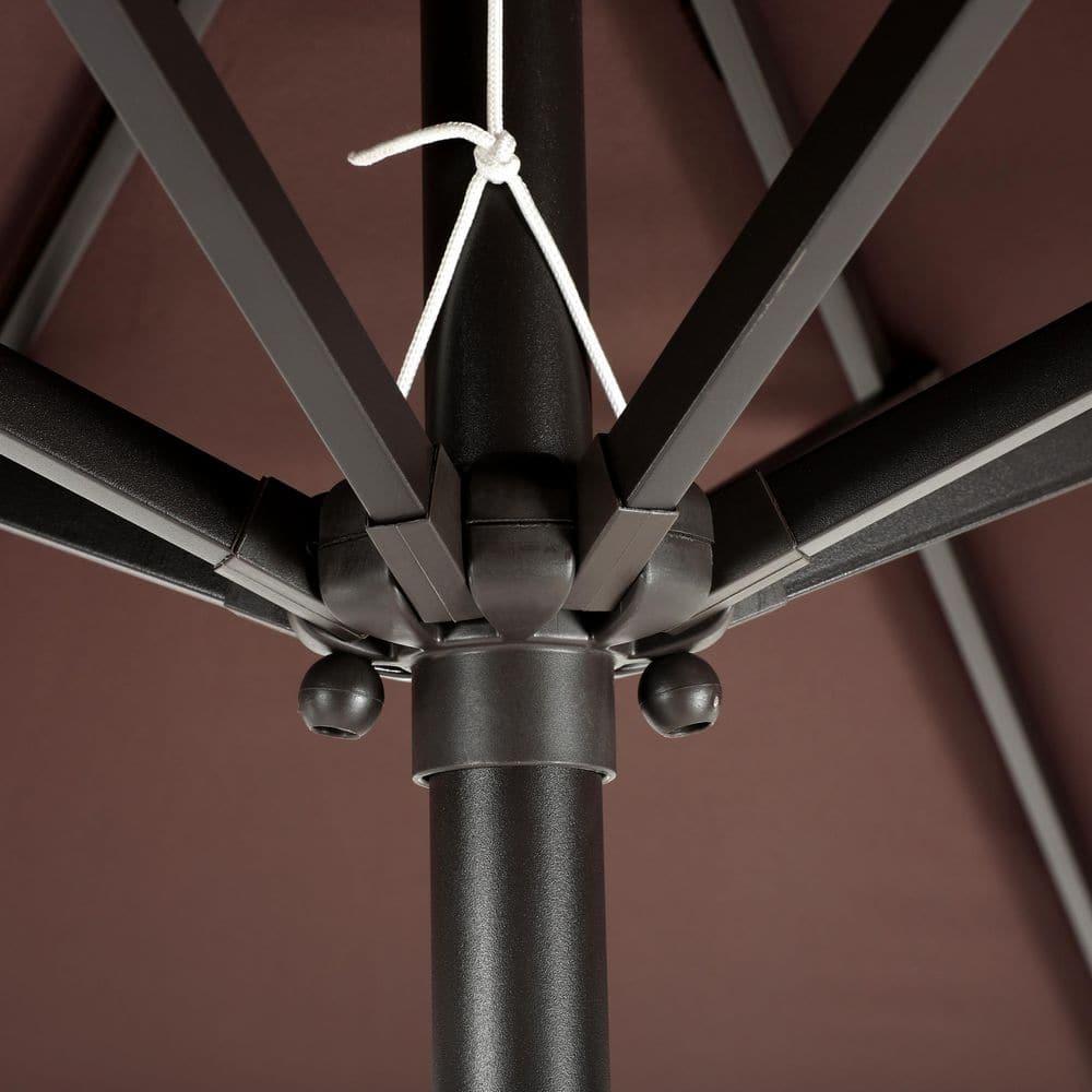WestinTrends 9 Ft Outdoor Patio Market Table Umbrella with Tilt and Crank, Coffee