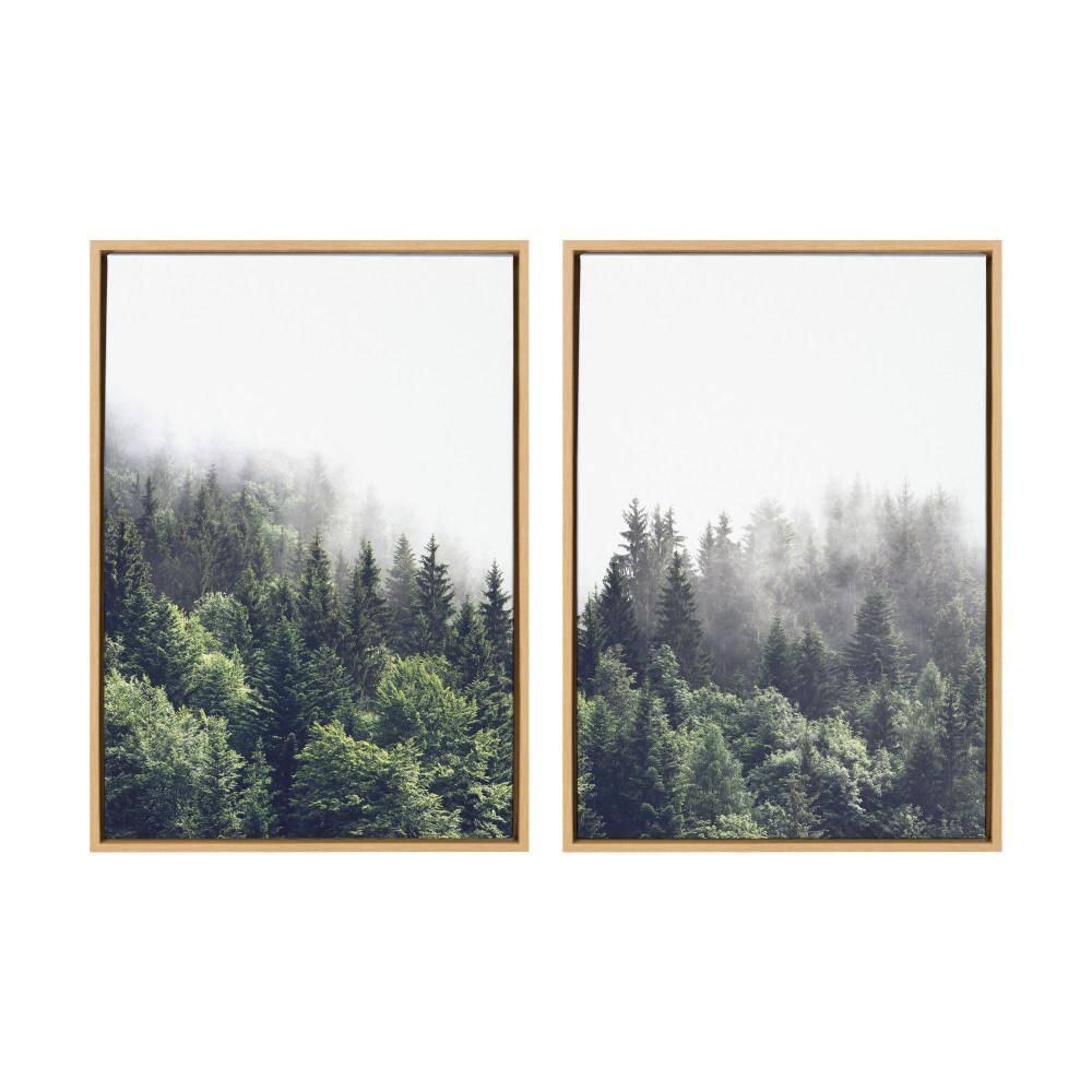 (Set of 2) 23" x 33" Sylvie Foggy Day Framed Canvas Set by Creative Bunch Natural - Kate & Laurel All Things Decor