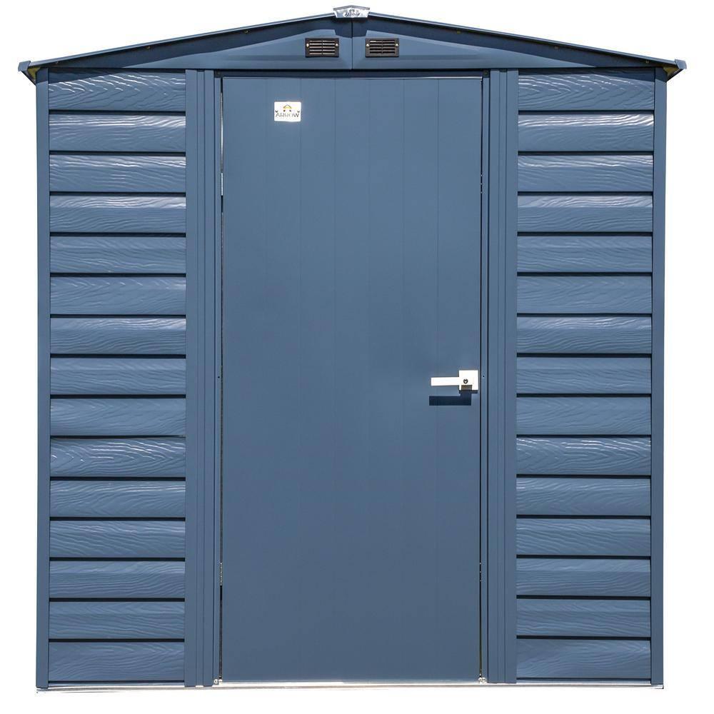 6 ft. W x 7 ft. D Galvanized Steel	 Storage Shed