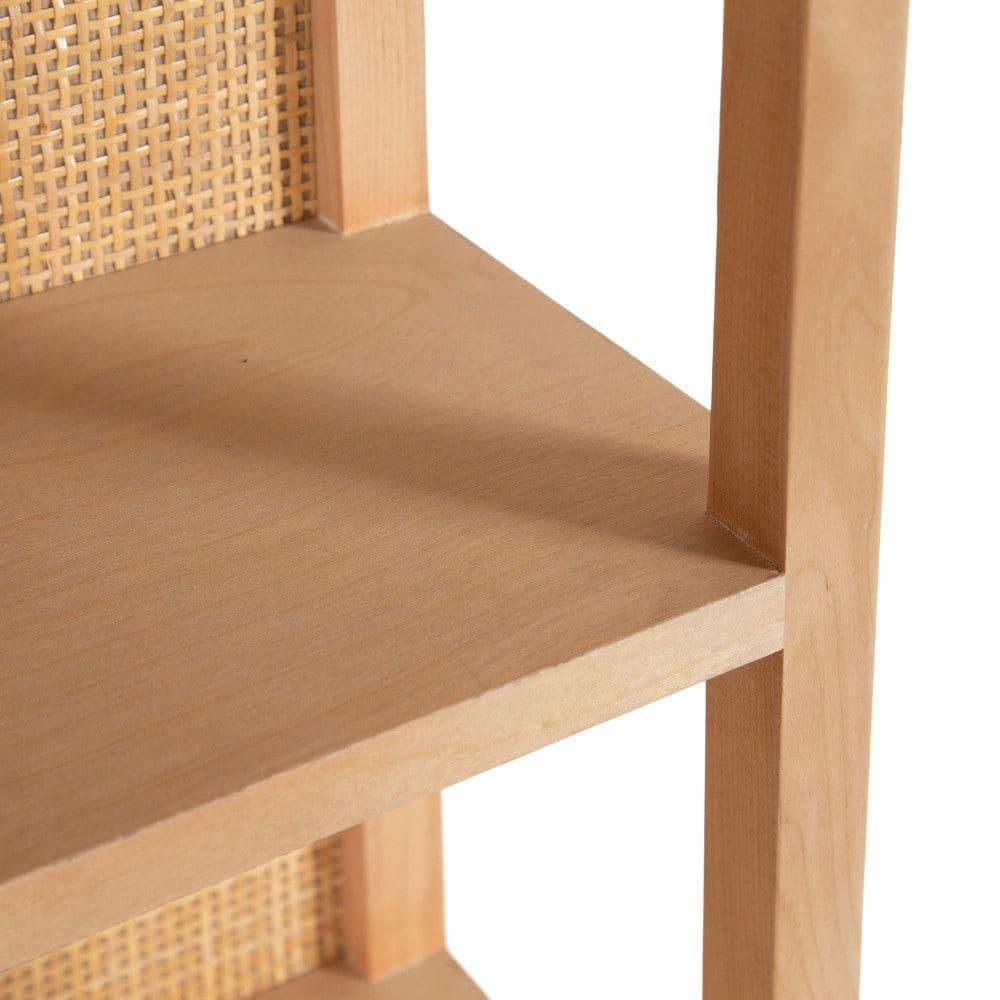 Kate & Laurel All Things Decor 30" Ori Rattan/Wood Wall Shelf Natural