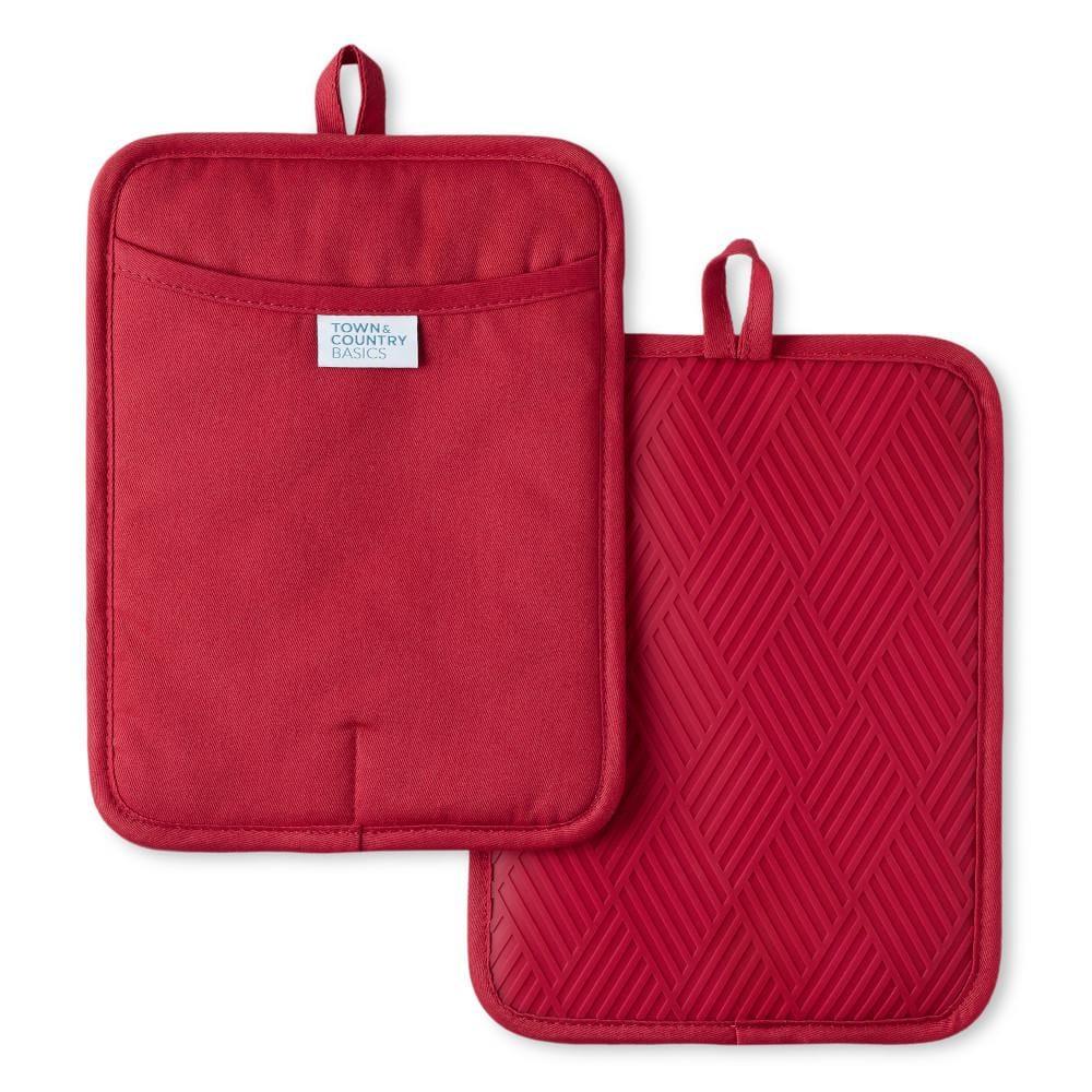 Town & Country Living Town & Country Living Basket Weave Potholder Set (Set of 2)