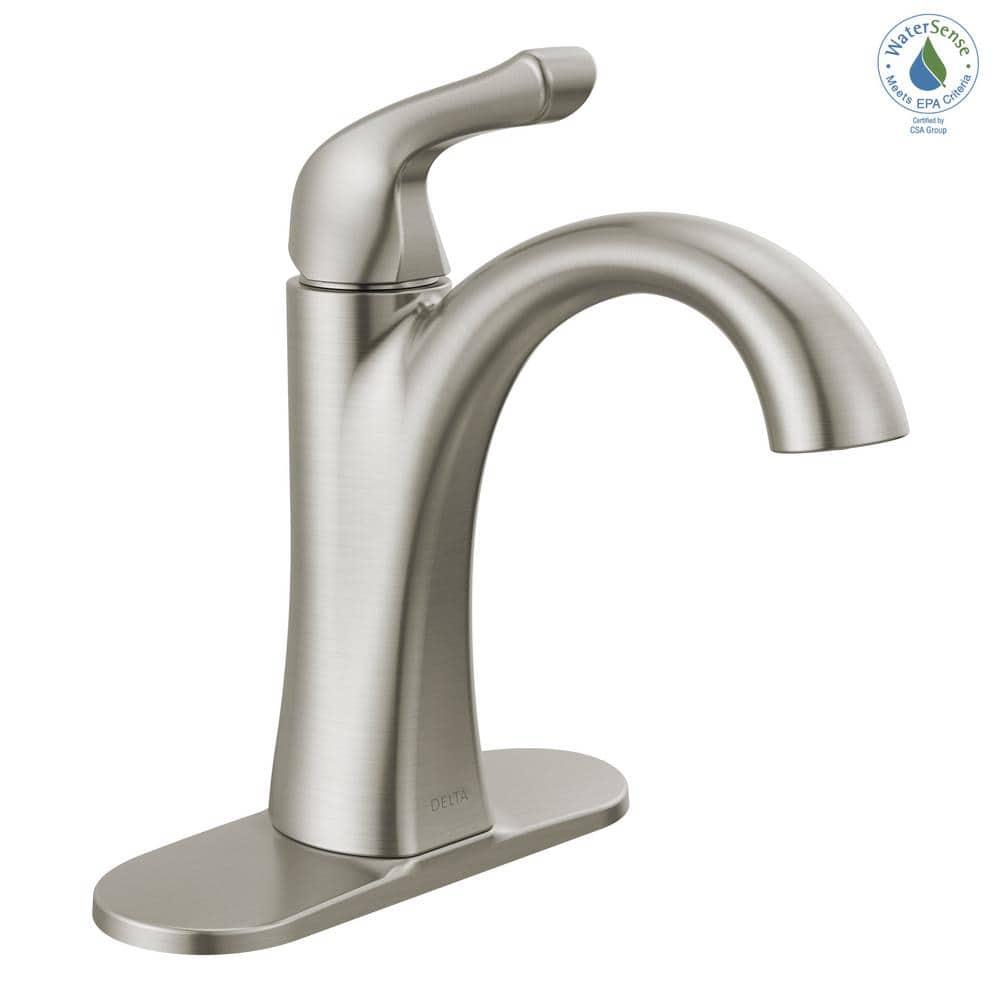 Arvo Single Hole Bathroom Faucet with Drain Assembly, Single Handle Bathroom Sink Faucet