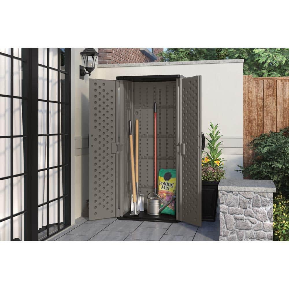 Suncast Suncast Outdoor 32.25 in. W x 24.75 in. D x 72 in. H Resin Vertical Tool Shed