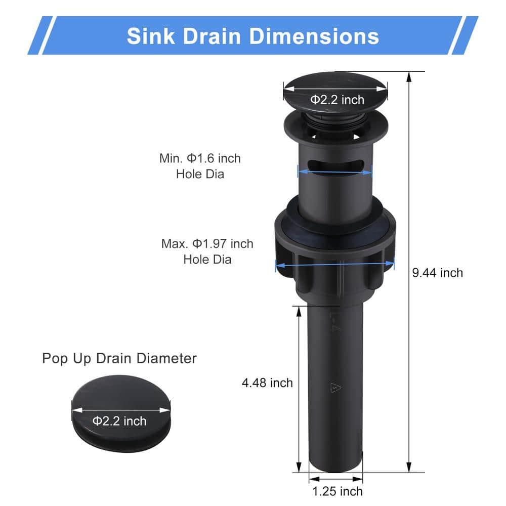 Pop-Up Bathroom Sink Drain with Overflow( 2Pack)