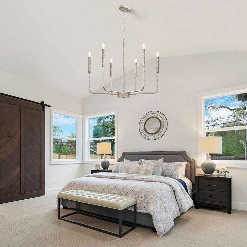 Marshana 6-Light Classic / Traditional Chandelier Modern Farmhouse Candle Style Chandelier