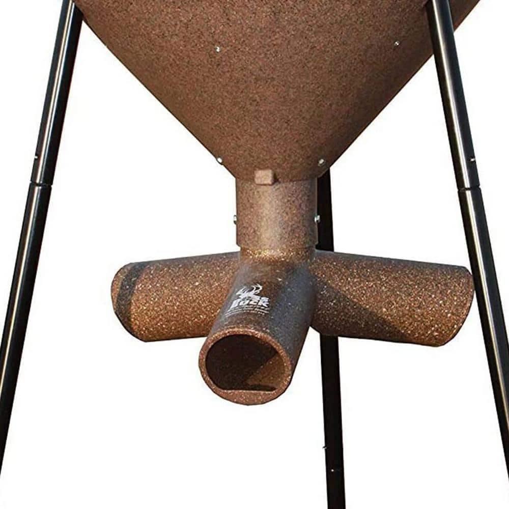 Boss Buck 200 Pound Capacity Gravity Fed Tripod, Corn and Protein Pellet Feeder with 3 Way Adjustable Flow Control for Wildlife, Game, & Deer (2 Pack)