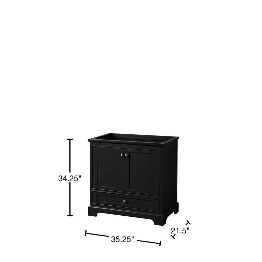 Wyndham Collection Deborah 35" Single Bathroom Vanity Base Only