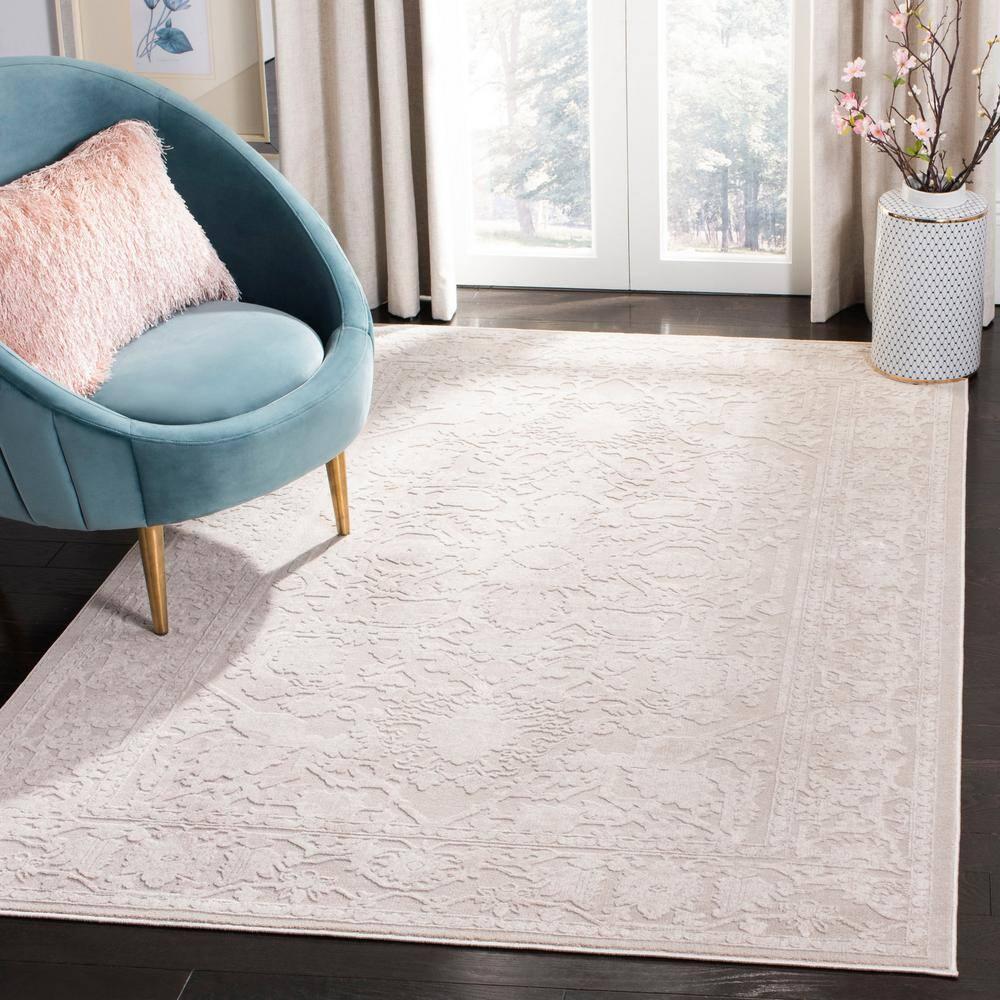 Reflection RFT665 Power Loomed Indoor Area Rug - 9'x12' - Creme/Ivory - Safavieh