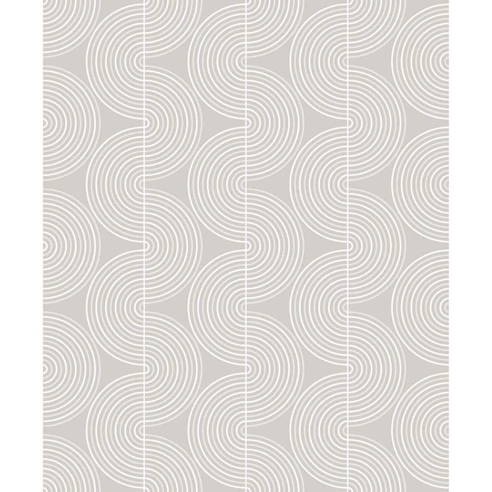NextWall Alloy Grey Zen Geo Peel and Stick Wallpaper