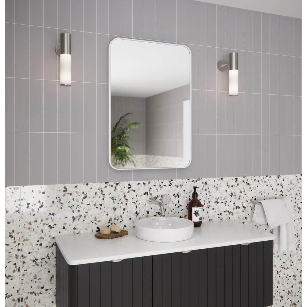 Stainless Steel Recessed Framed Single Door Medicine Cabinet with Adjustable Shelves