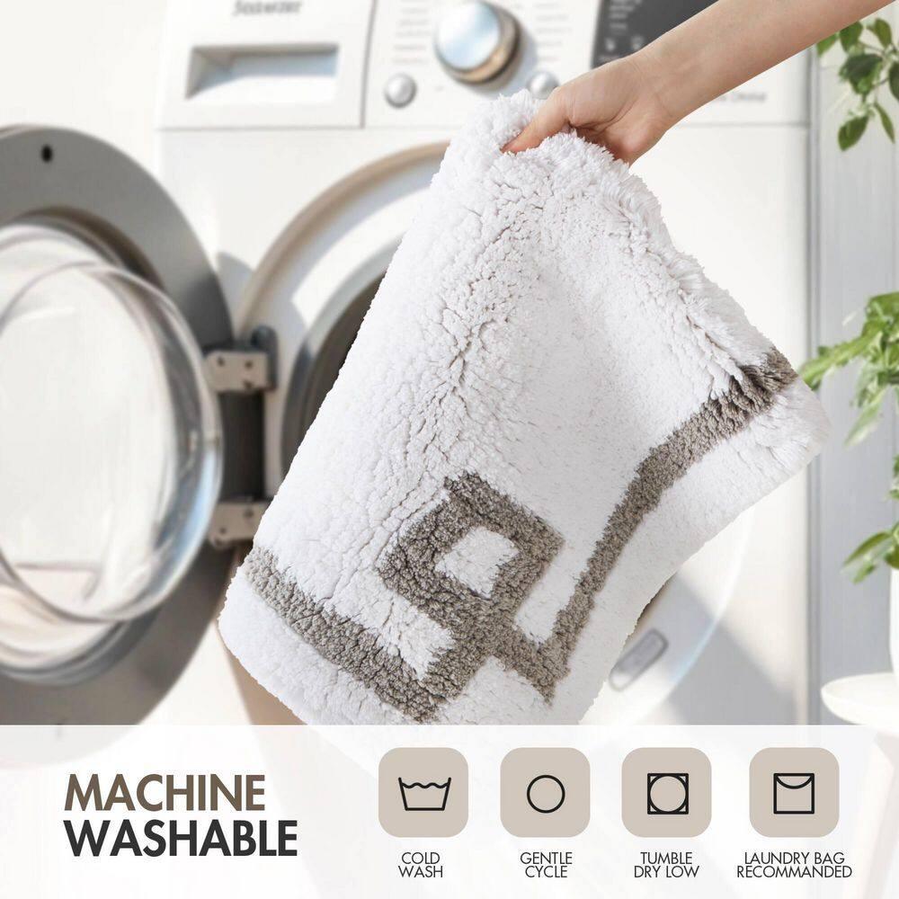 Madison Park 100% Cotton Tufted Bath Rug with Non-Slip Backing