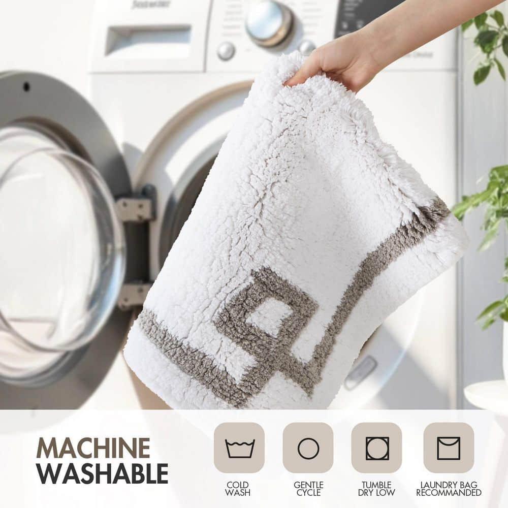 Madison Park 100% Cotton Tufted Bath Rug with Non-Slip Backing