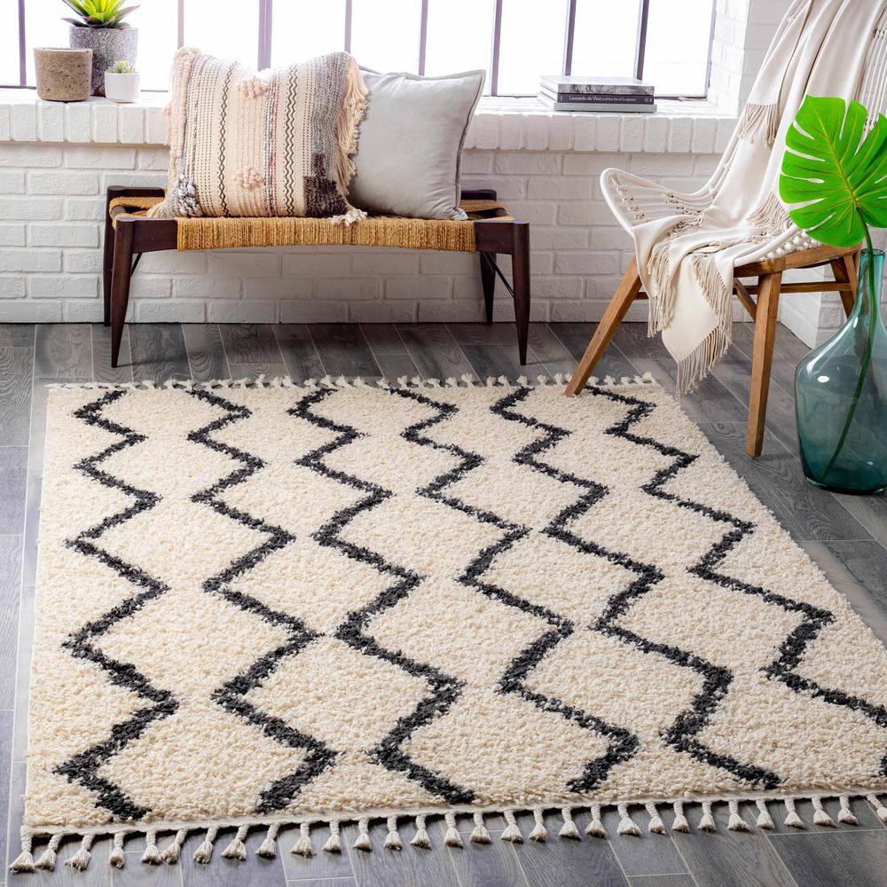 Hauteloom Rectangle Area Rug   Charcoal