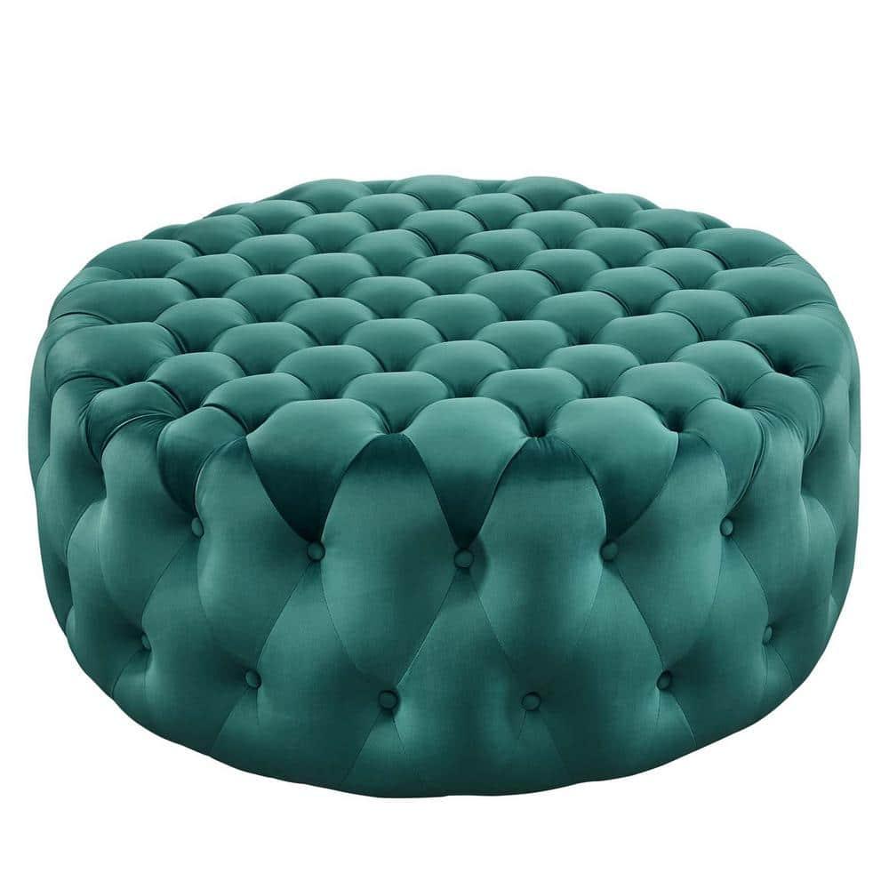 Modway Modway Amour Tufted Button Large Round Performance Velvet Ottoman