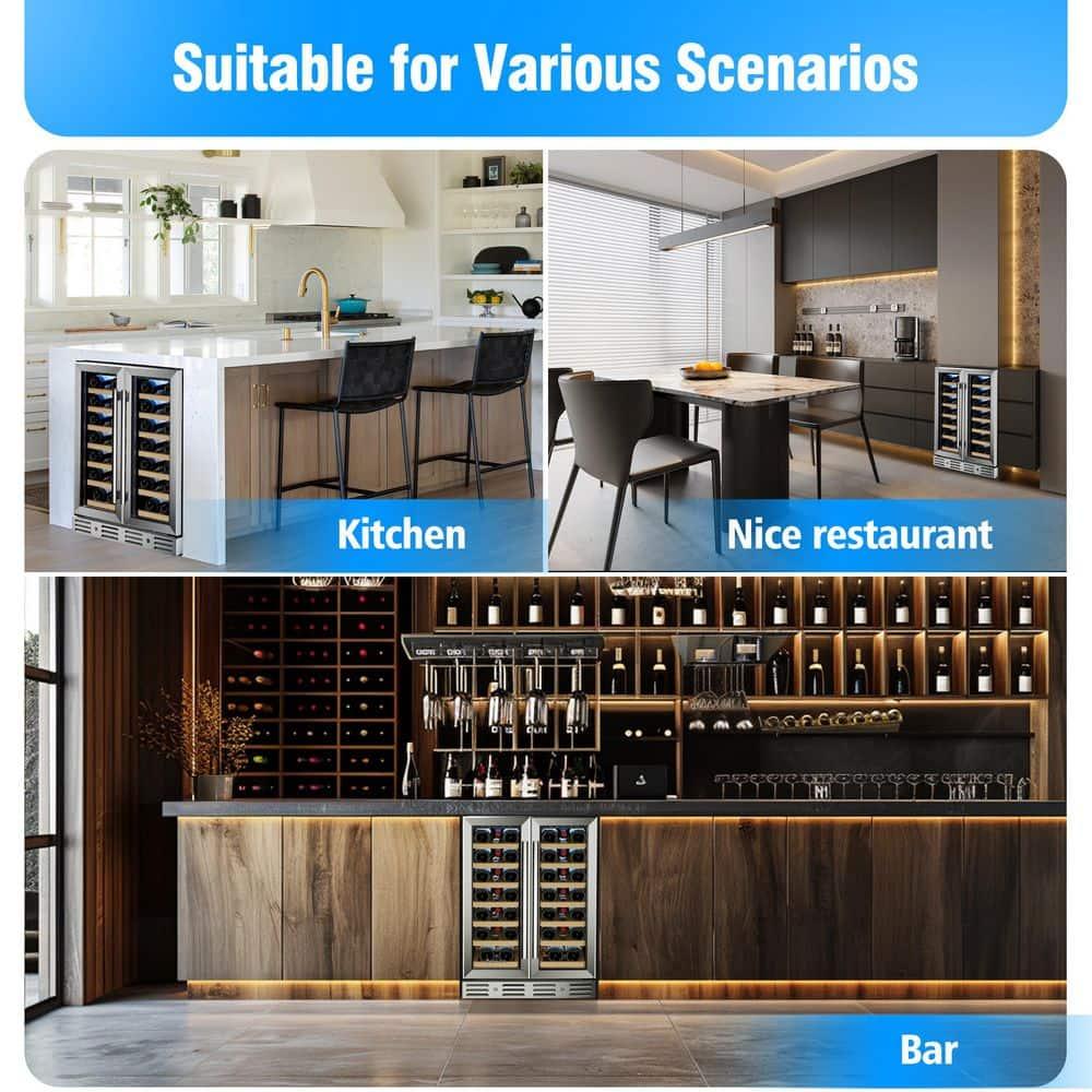 Kalamera Kalamera 40 Bottle Dual Zone Built-In Wine Refrigerator
