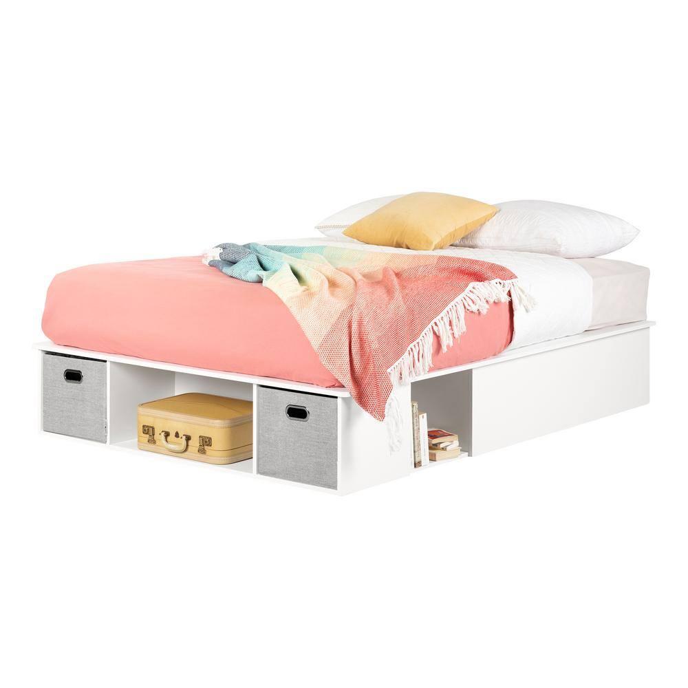 Vito Contemporary Storage Bed With Baskets