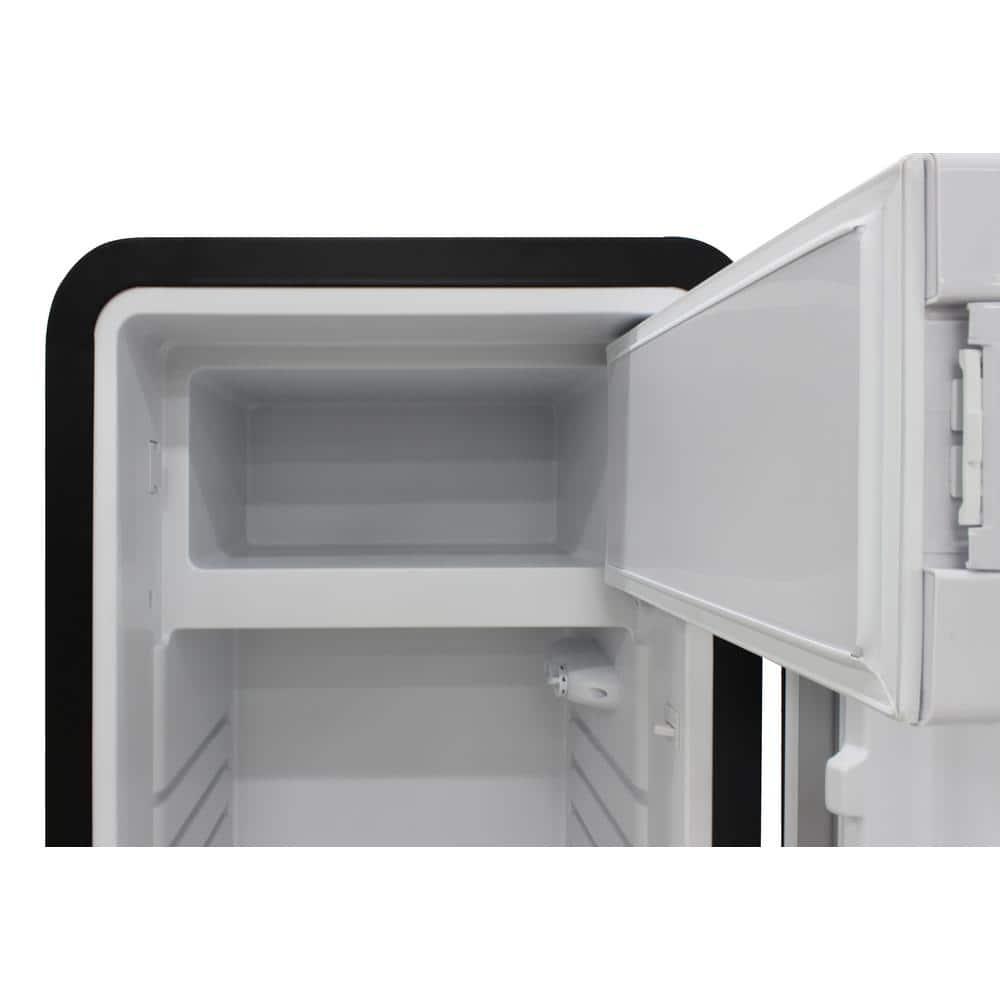 9.2 cu. ft. Freestanding Top Freezer Retro Refrigerator in Black