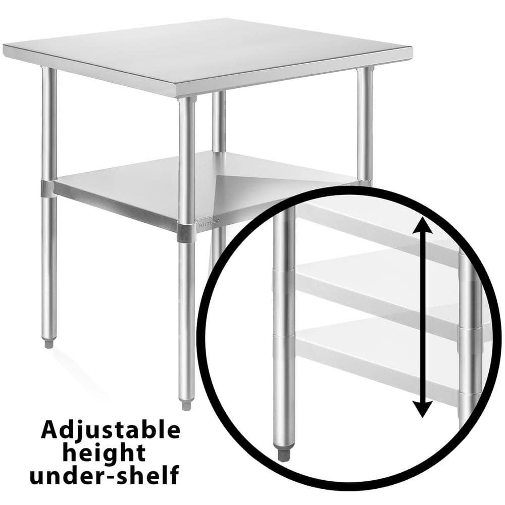 Amgood 30 in. x 24 in. Stainless Steel Table