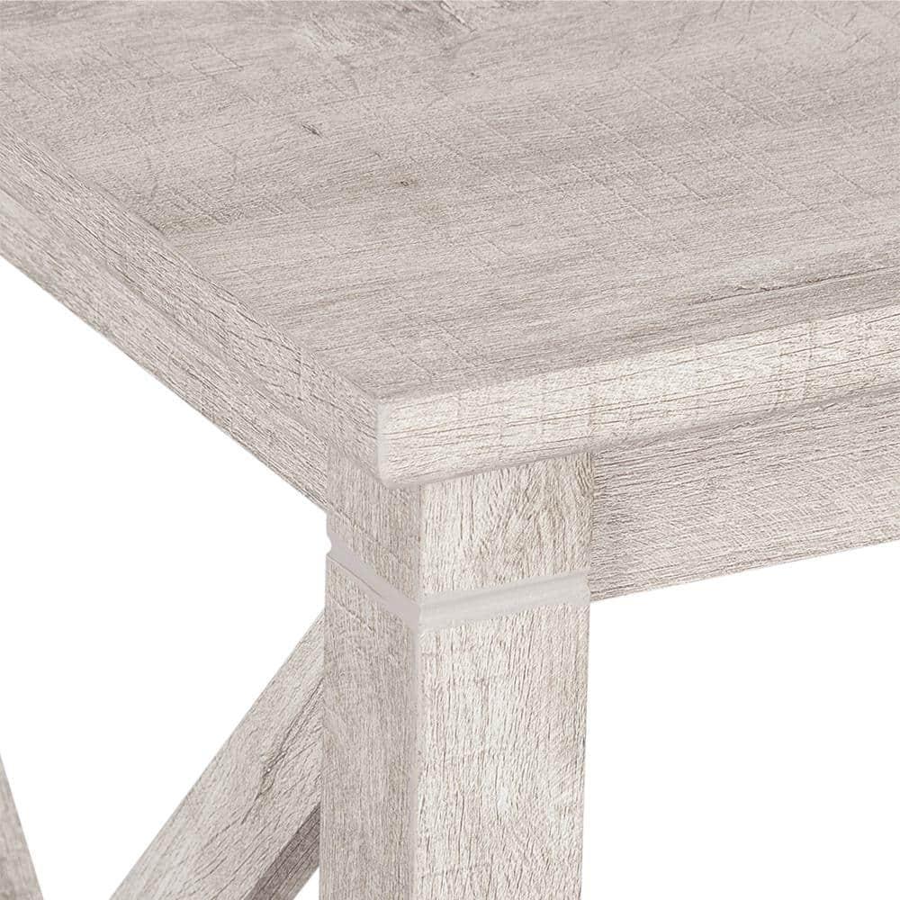 Saint Birch Honduras Washed Gray End Table