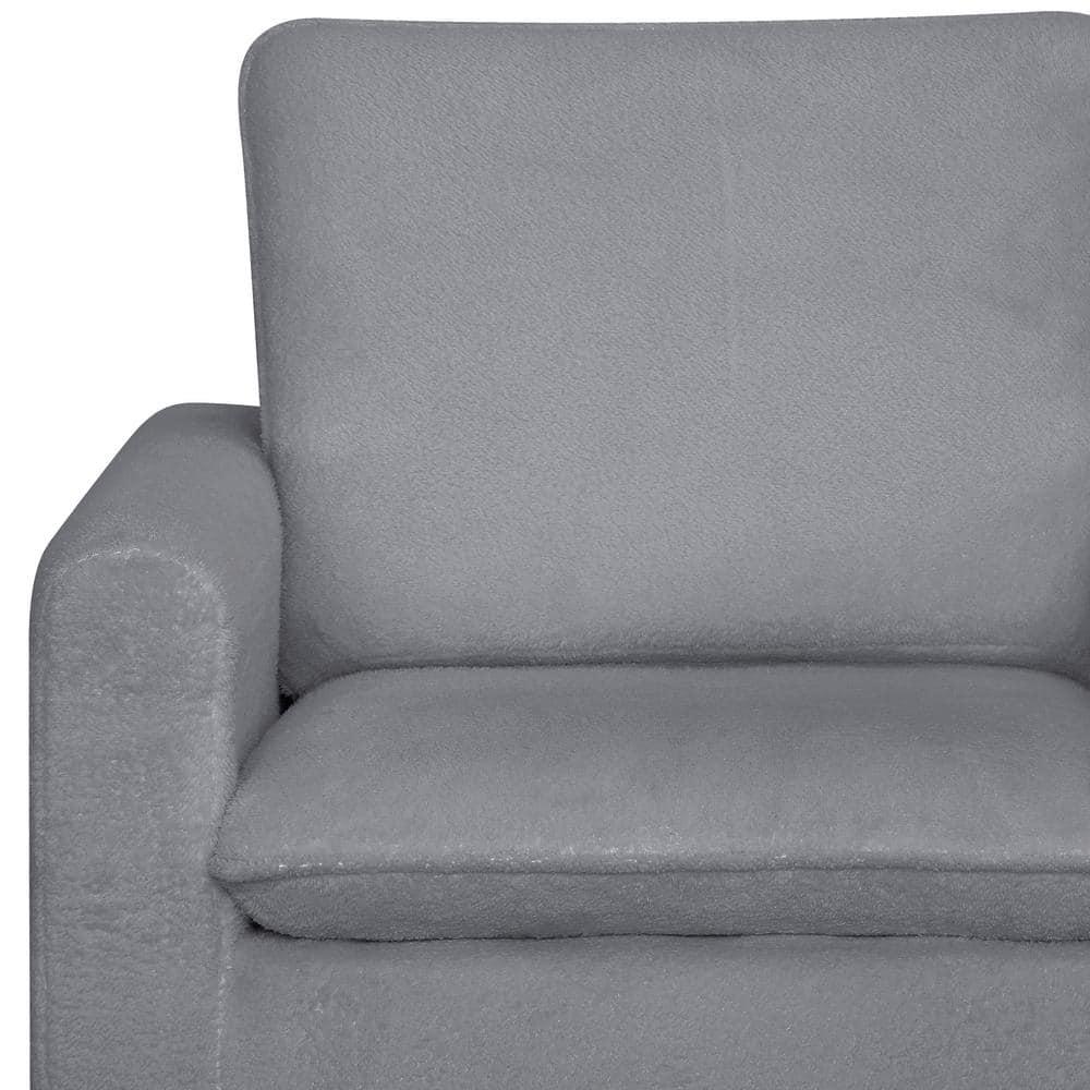 Lifestyle Solutions Lyndale Swivel Accent Chair Charcoal: High-Density Foam, Metal Legs, Scandinavian Style
