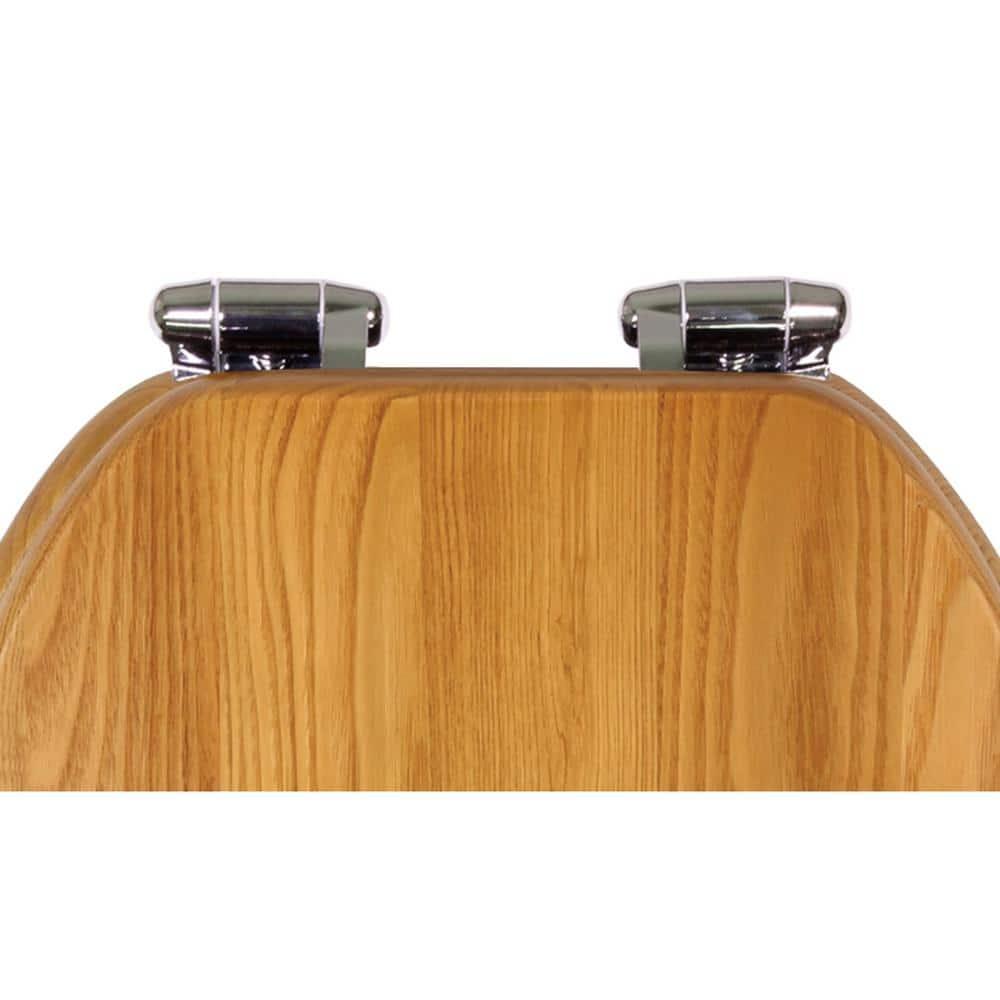 Design House Dalton Round Oak Wood Toilet Seat
