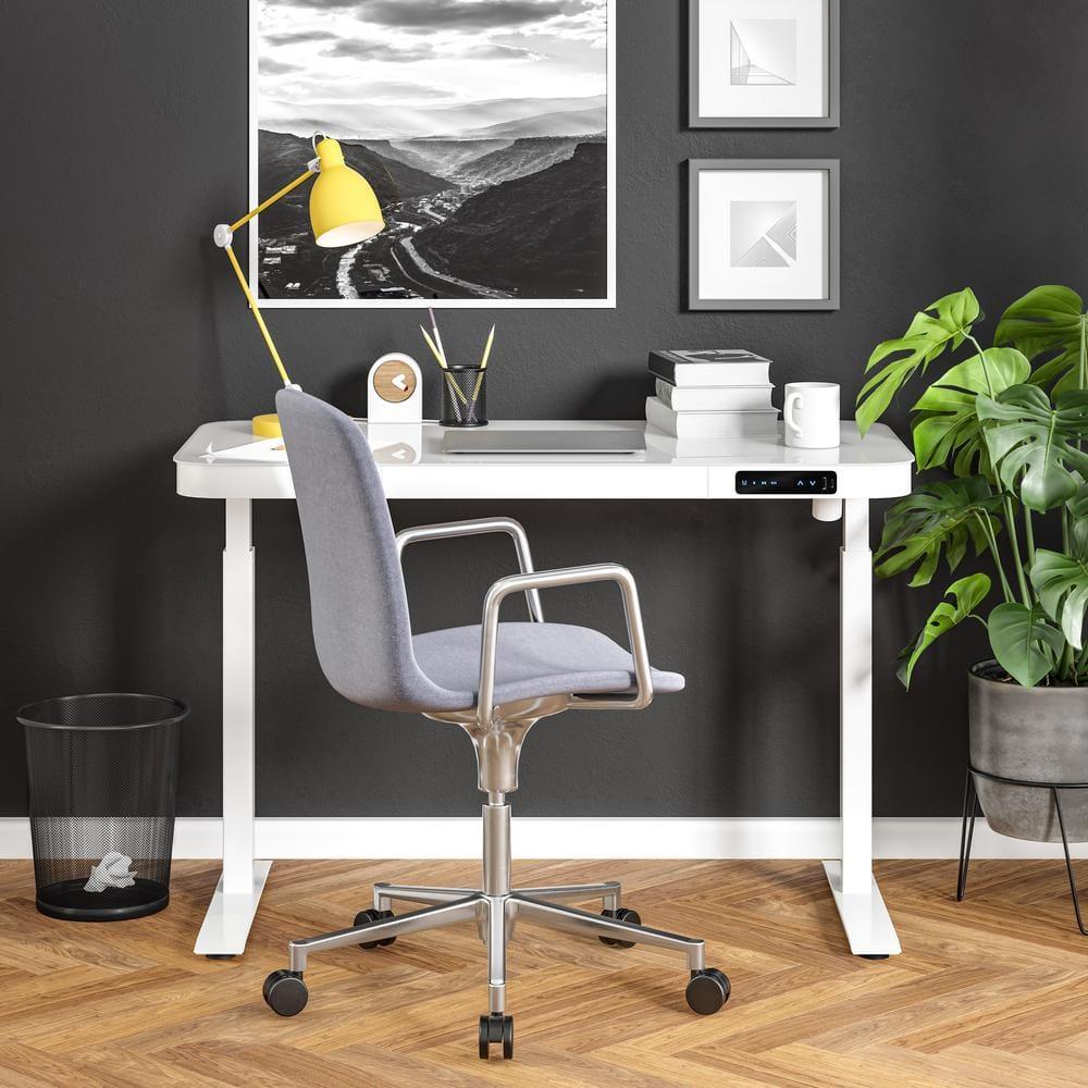 airLIFT 48" W Electric Adjustable Height Tempered Glass Desk