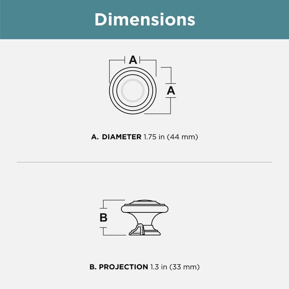 Oversized Individuals 1 3/4" Diameter Mushroom Knob