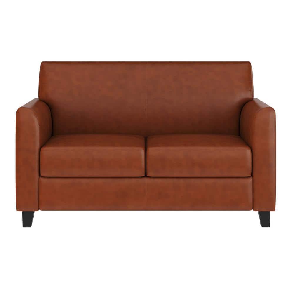 Hercules Junkersfeld 52" Modern LeatherSoft Upholstered Reception Loveseat