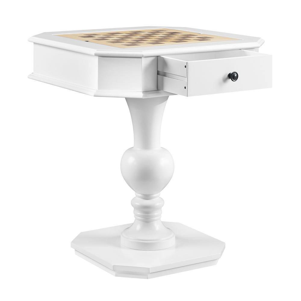 AC00862 - Game Table, White Finish - Galini